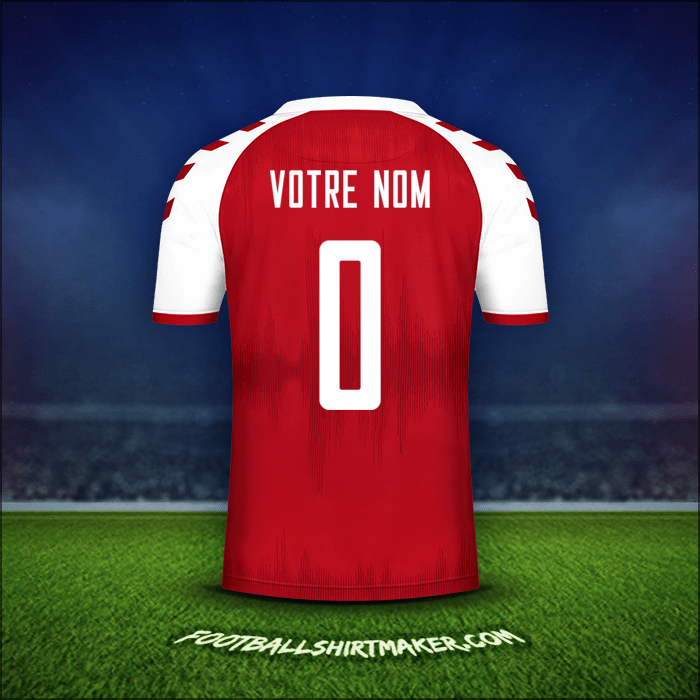 Maillot Danemark 2021 -  votre nom - 0