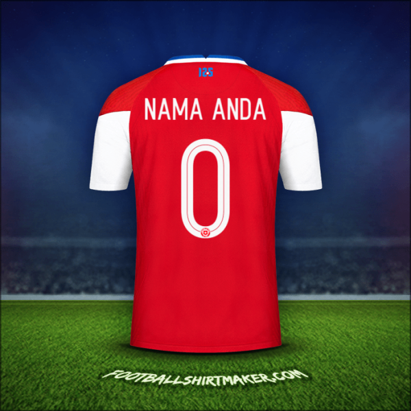 Jersey Cile 2020/2021 -  nama anda - 0