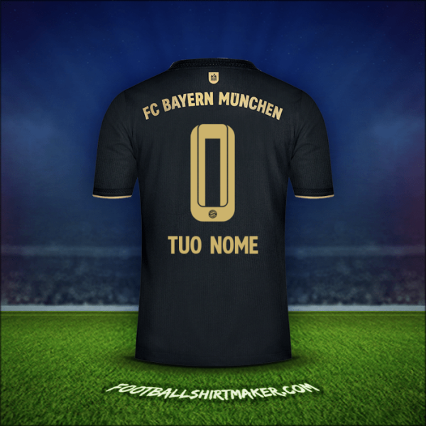 Maglia FC Bayern Munchen 2021/2022 Seconda -  tuo nome - 0