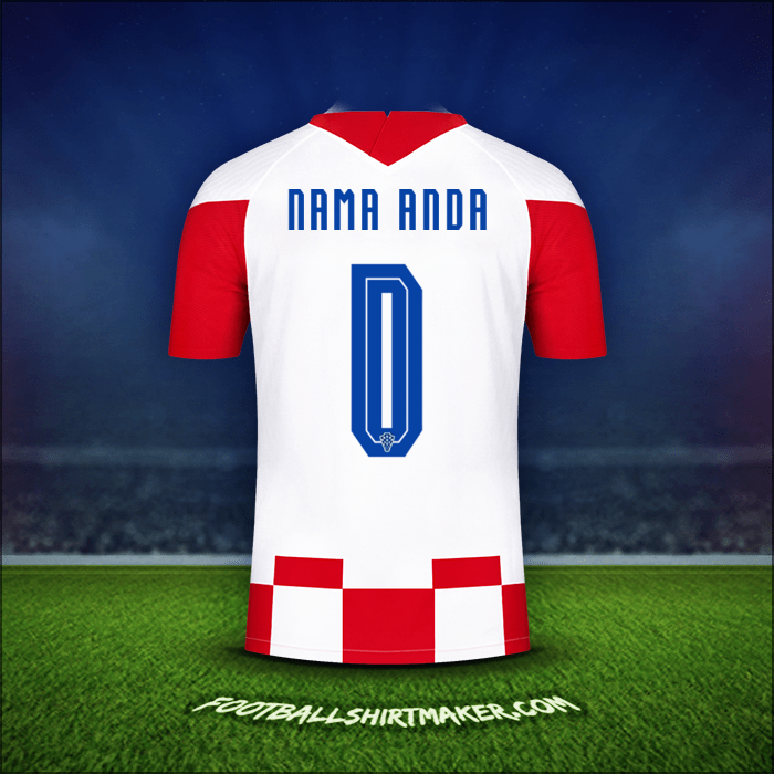 Jersey Kroasia 2020/2021 -  nama anda - 0