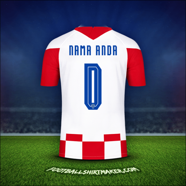 Jersey Kroasia 2020/2021 -  nama anda - 0