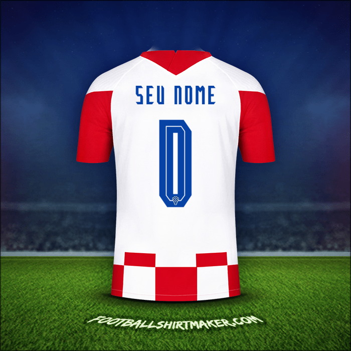 Camisa Croácia 2020/2021 -  seu nome - 0