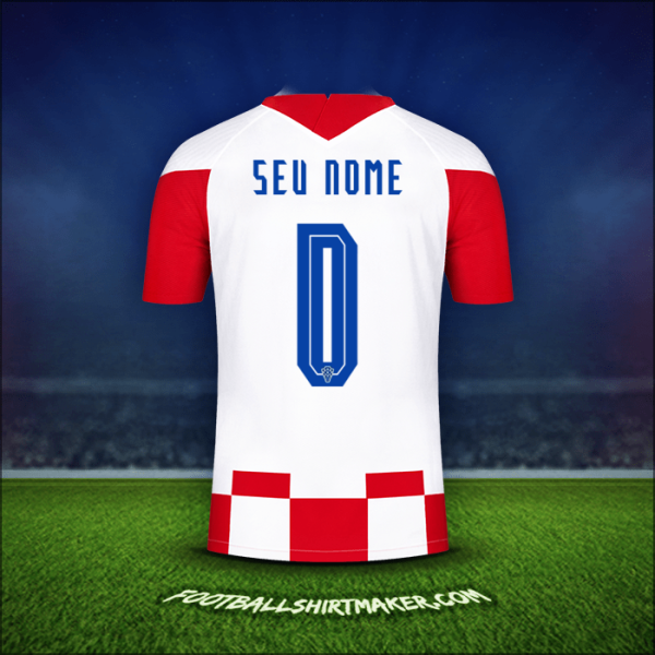 Camisa Croácia 2020/2021 -  seu nome - 0