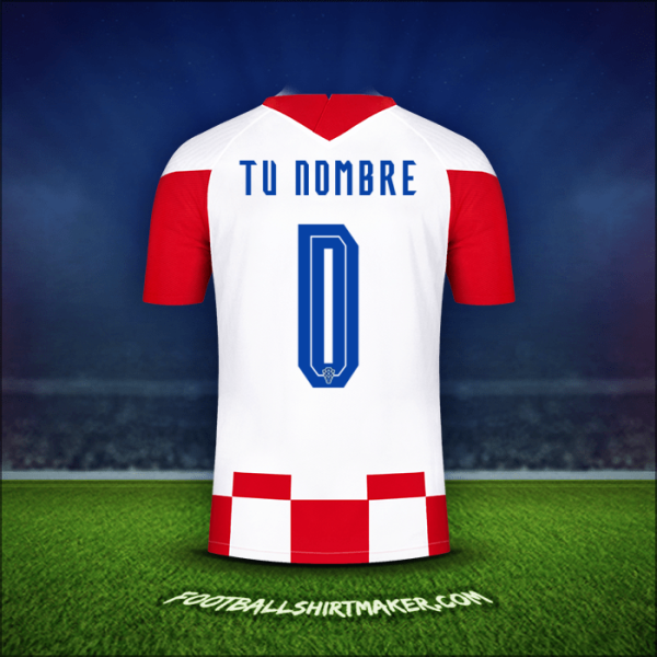 Camiseta Croacia 2020/2021 -  tu nombre - 0