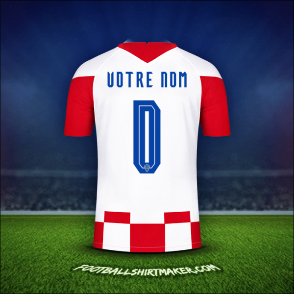 Maillot Croatie 2020/2021 -  votre nom - 0