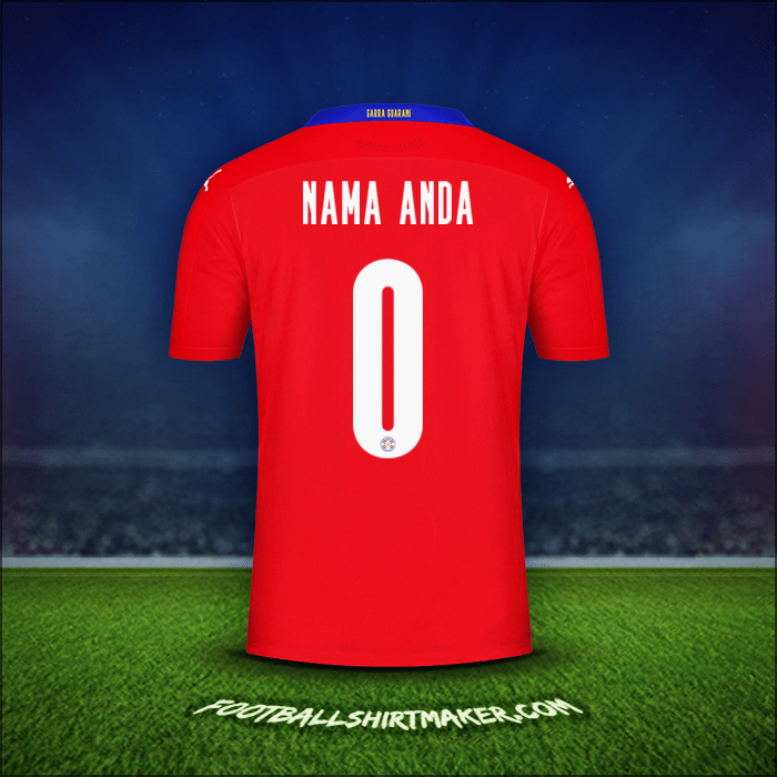 Jersey Paraguay 2020/2021 -  nama anda - 0