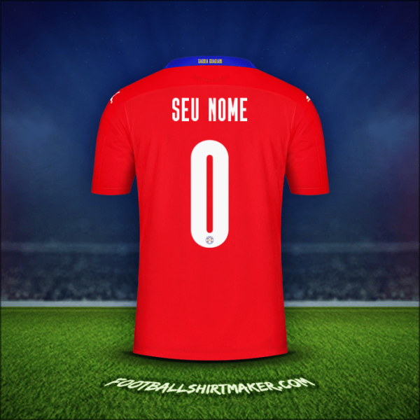 Camisa Paraguai 2020/2021 -  seu nome - 0
