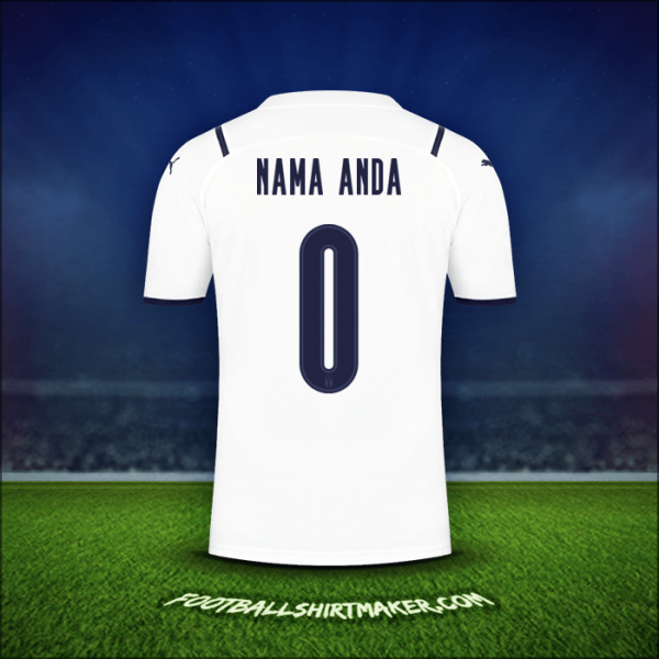 Jersey Italia 2021 Alternatif -  nama anda - 0