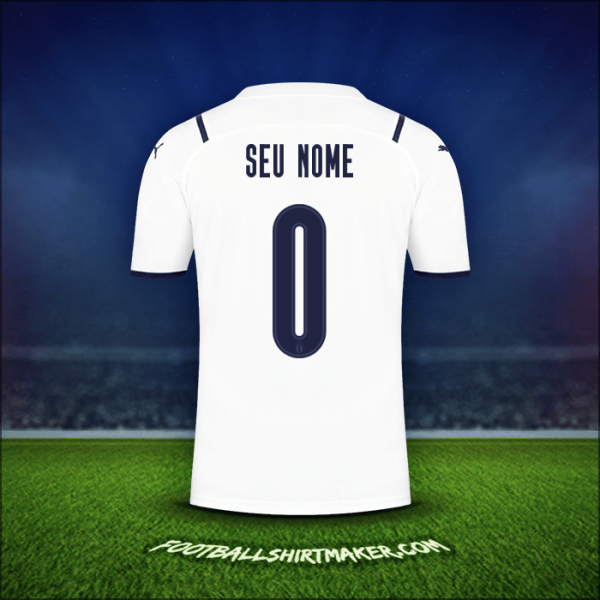 Camisa Itália 2021 Alternativa -  seu nome - 0