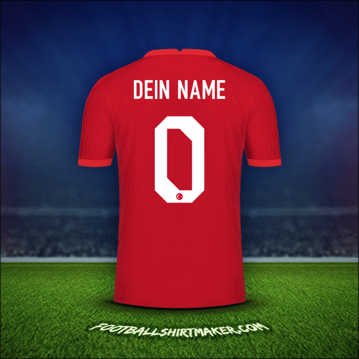 Trikot Türkei 2020/2021 Auswärts -  dein name - 0