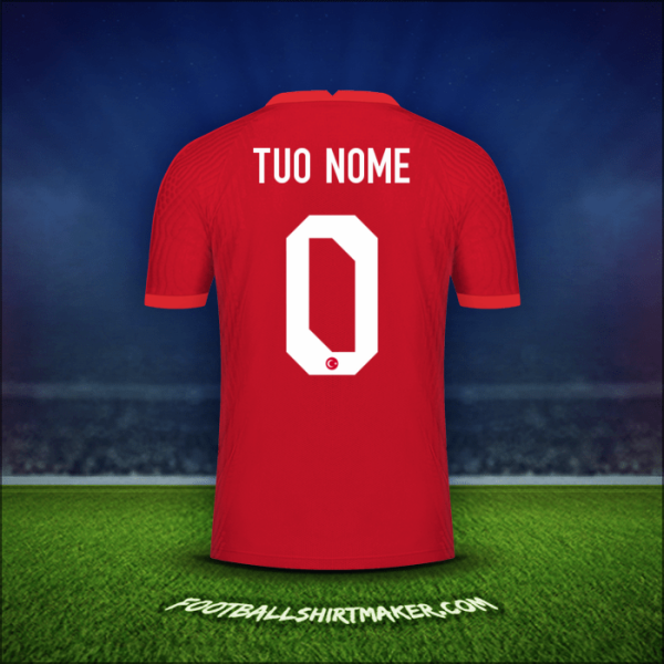 Maglia Turchia 2020/2021 Seconda -  tuo nome - 0