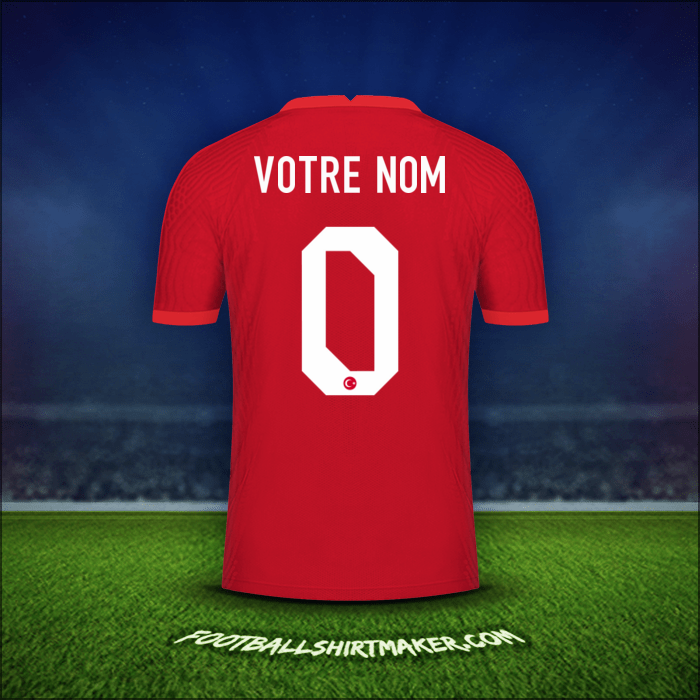 Maillot Turquie 2020/2021 Extérieur -  votre nom - 0