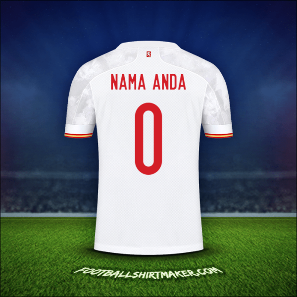 Jersey Spanyol 2021 Alternatif -  nama anda - 0