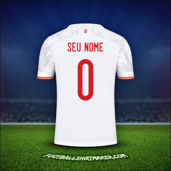 Camisa Espanha 2021 Alternativa -  seu nome - 0