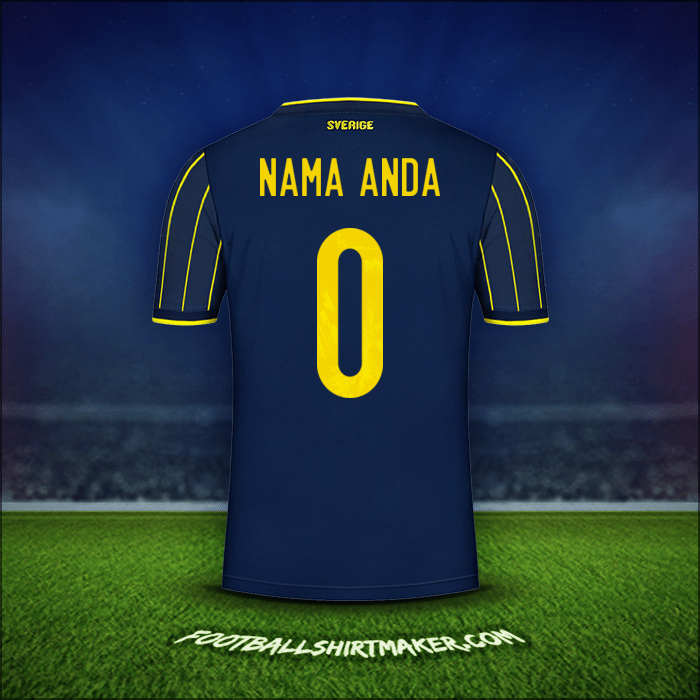 Jersey Swedia 2021 Alternatif -  nama anda - 0