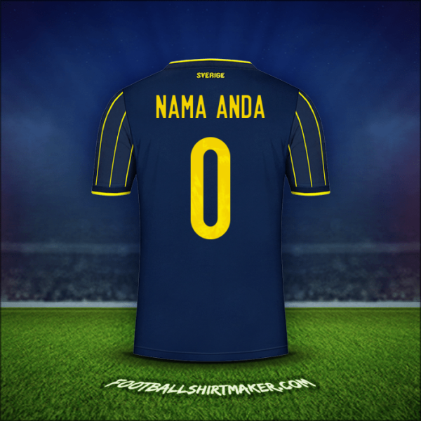 Jersey Swedia 2021 Alternatif -  nama anda - 0