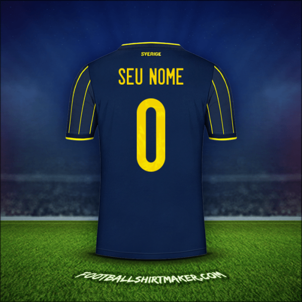Camisa Suécia 2021 Alternativa -  seu nome - 0
