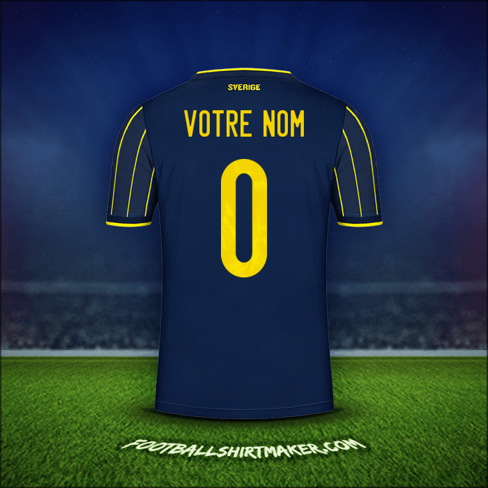 Maillot Suède 2021 Extérieur -  votre nom - 0