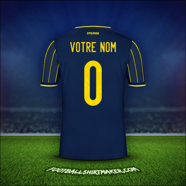 Maillot Suède 2021 Extérieur -  votre nom - 0