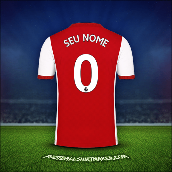 Camisa Arsenal 2021/2022 -  seu nome - 0