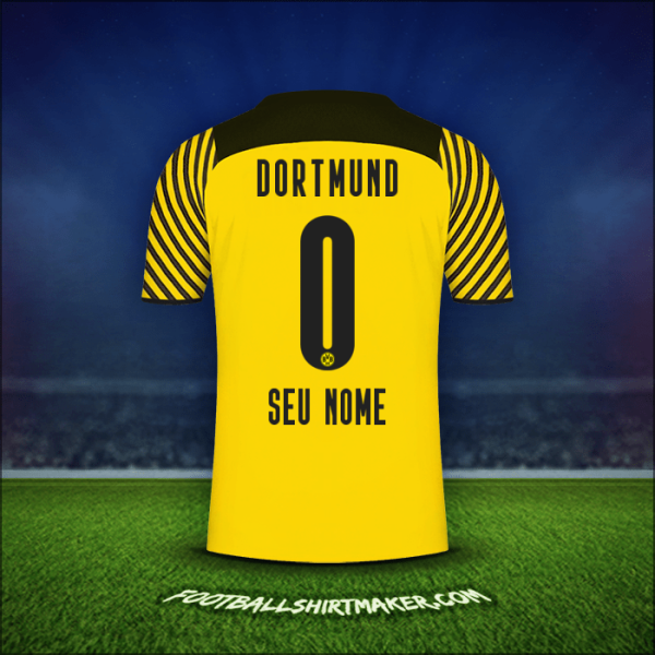 Camisa Borussia Dortmund 2021/2022 -  seu nome - 0