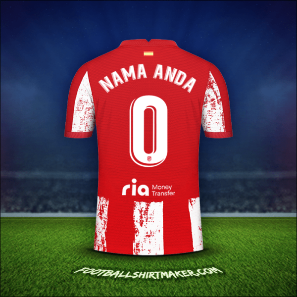 Jersey Atletico Madrid 2021/2022 -  nama anda - 0