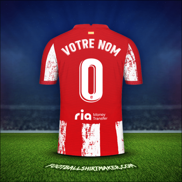 Maillot Atletico Madrid 2021/2022 -  votre nom - 0