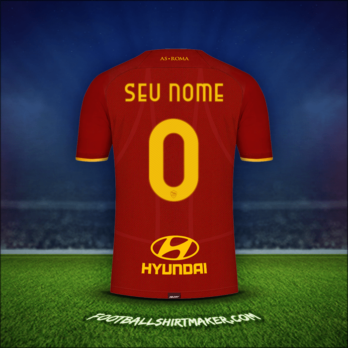 Camisa AS Roma 2021/2022 -  seu nome - 0