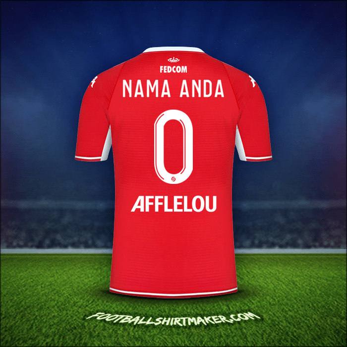 Jersey As Monaco 2021/2022 -  nama anda - 0