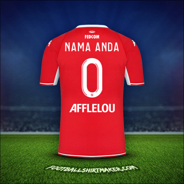 Jersey As Monaco 2021/2022 -  nama anda - 0