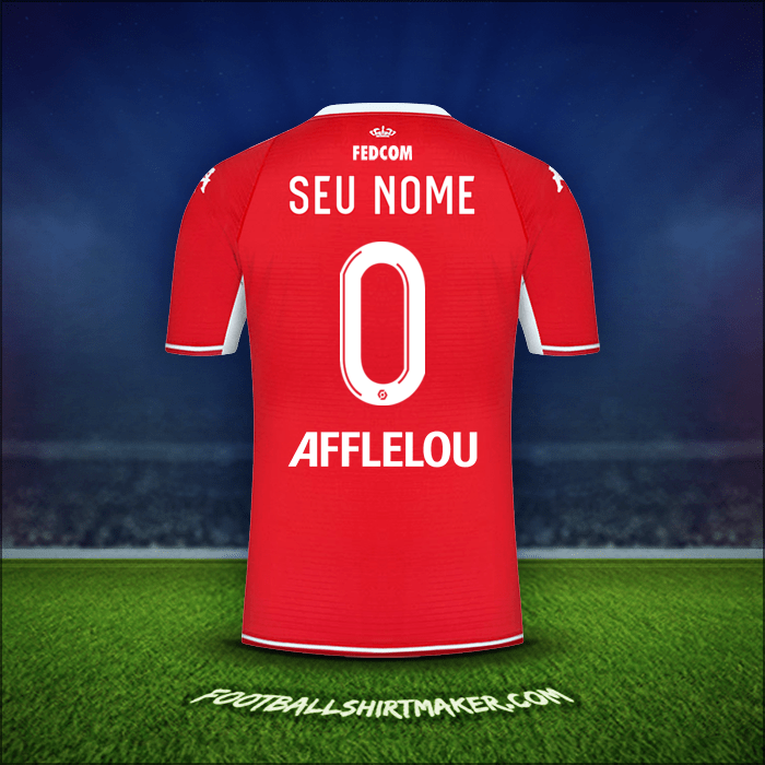 Camisa As Monaco 2021/2022 -  seu nome - 0