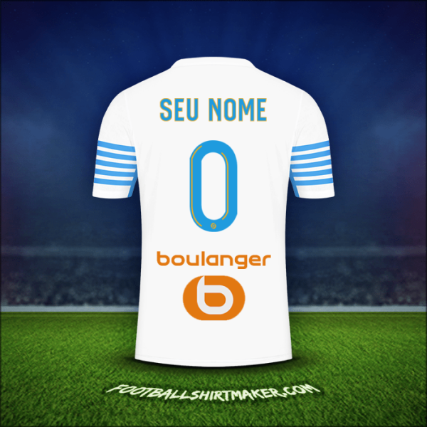Camisa Olympique de Marseille 2021/2022 -  seu nome - 0
