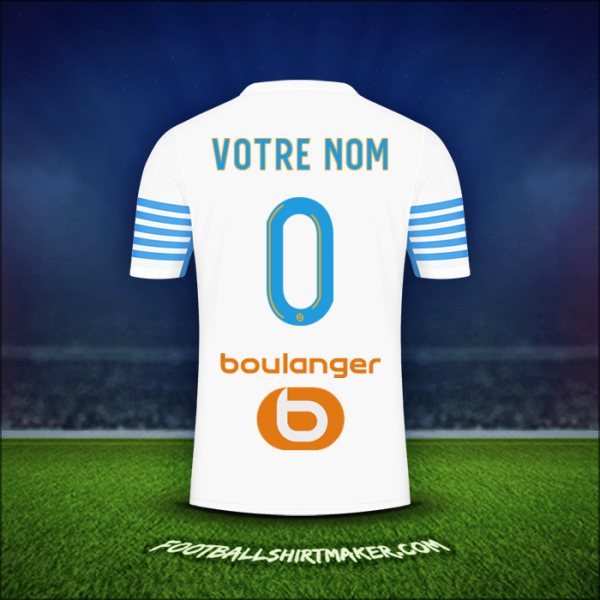 Maillot Olympique de Marseille 2021/2022 -  votre nom - 0
