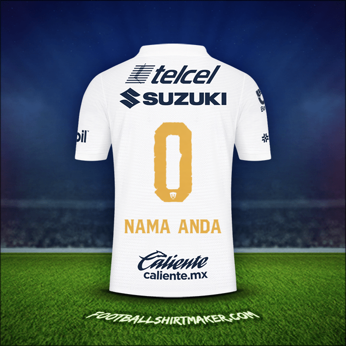 Jersey Pumas UNAM 2021/2022 -  nama anda - 0