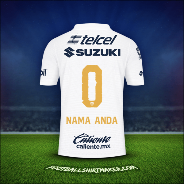 Jersey Pumas UNAM 2021/2022 -  nama anda - 0