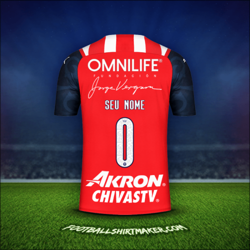Camisa Guadalajara 2021/2022 -  seu nome - 0
