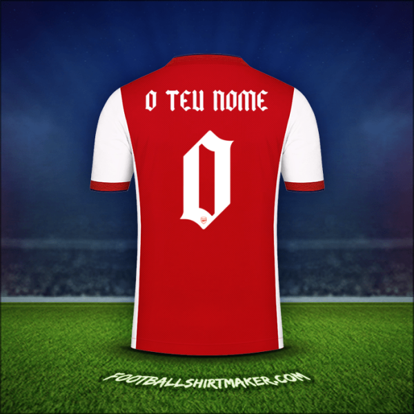 Camisola Arsenal Cup 2021/2022 -  o teu nome - 0