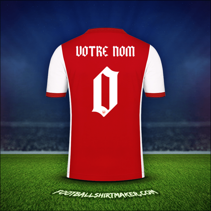 Maillot Arsenal Cup 2021/2022 -  votre nom - 0