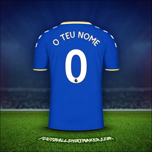 Camisola Everton FC 2021/2022 -  o teu nome - 0