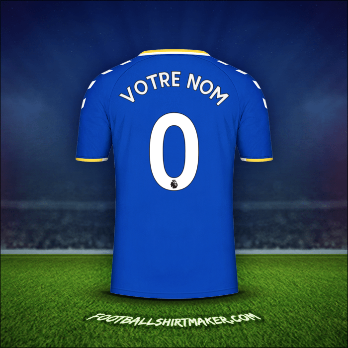 Maillot Everton FC 2021/2022 -  votre nom - 0