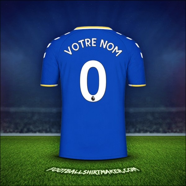 Maillot Everton FC 2021/2022 -  votre nom - 0