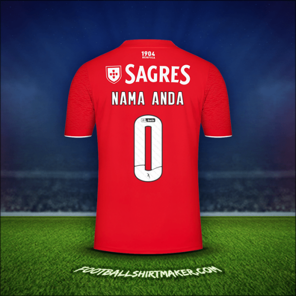 Jersey SL Benfica 2021/2022 -  nama anda - 0