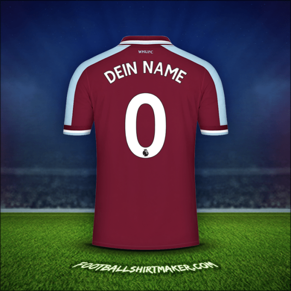 Trikot West Ham United FC 2021/2022 -  dein name - 0