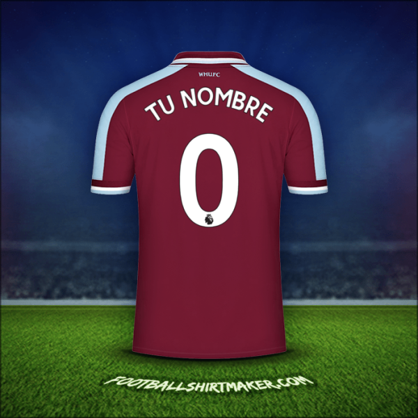 Camiseta West Ham United FC 2021/2022 -  tu nombre - 0
