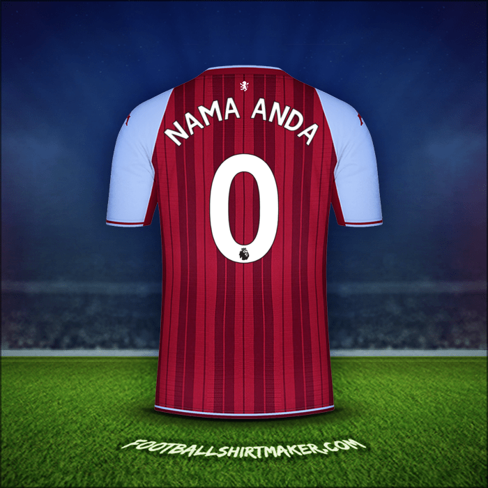 Jersey Aston Villa FC 2021/2022 -  nama anda - 0