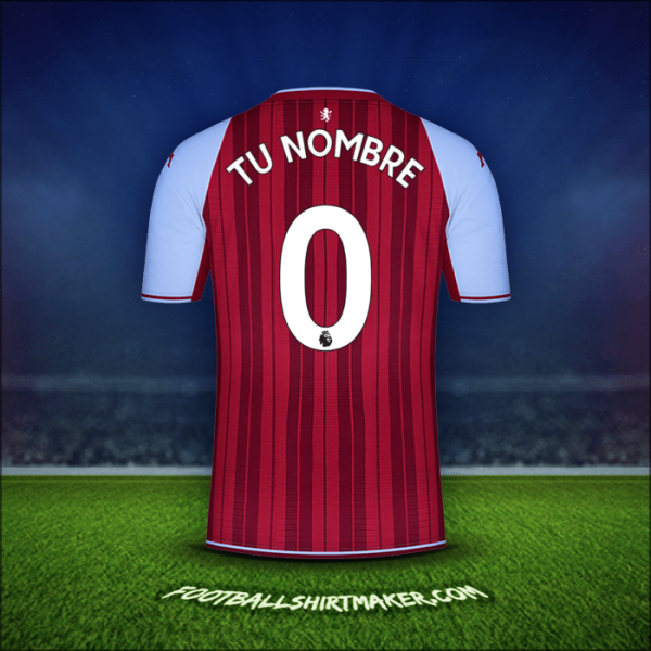 Jersey Aston Villa FC 2021/2022 -  tu nombre - 0
