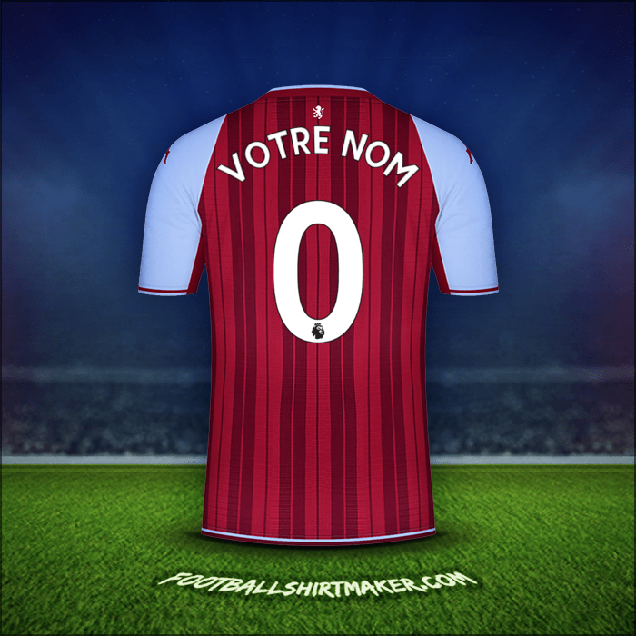Maillot Aston Villa FC 2021/2022 -  votre nom - 0