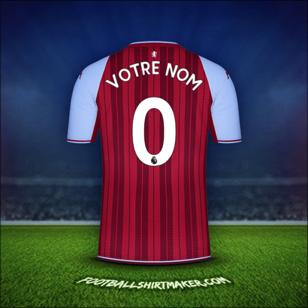 Maillot Aston Villa FC 2021/2022 -  votre nom - 0