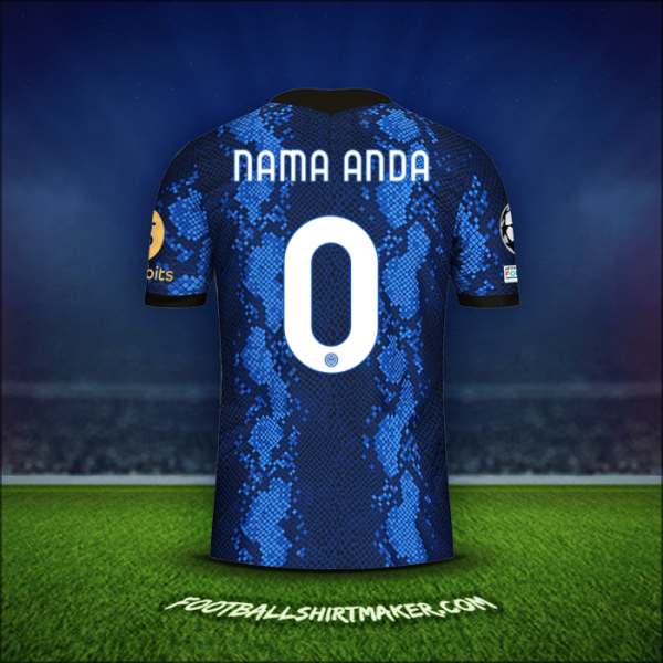 Jersey Inter Cup 2021/2022 -  nama anda - 0