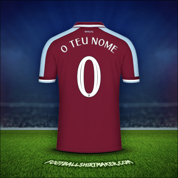 Camisola West Ham United FC Cup 2021/2022 -  o teu nome - 0